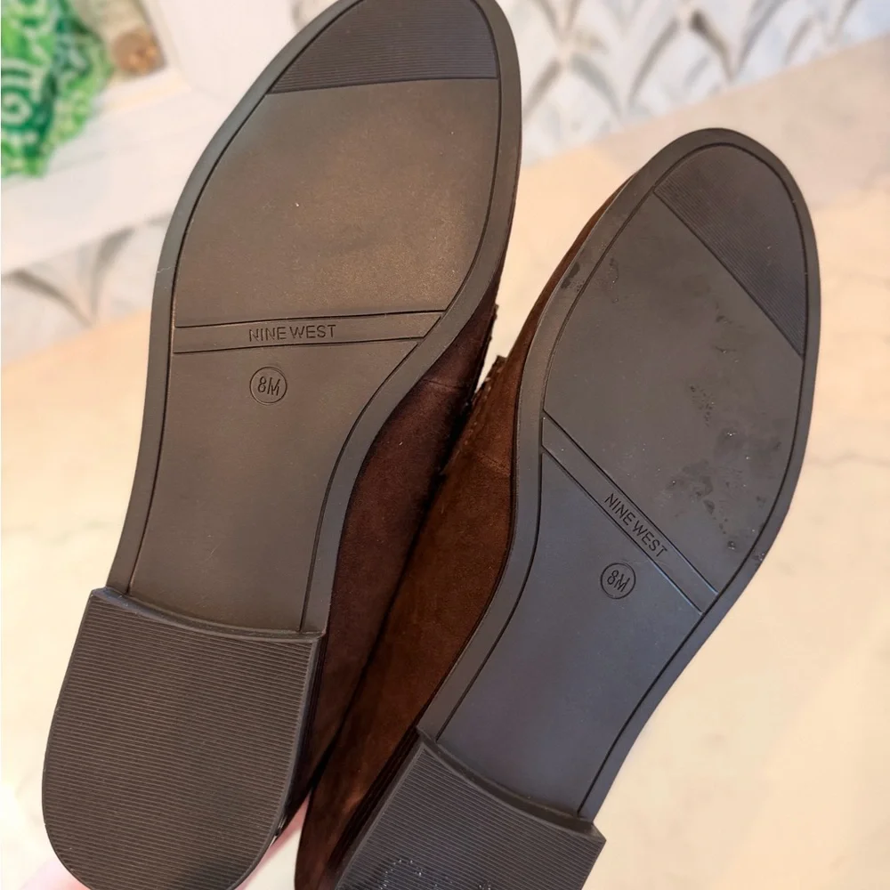 Nine West Dark Brown Suede Penny Loafers - Picture 2 of 2